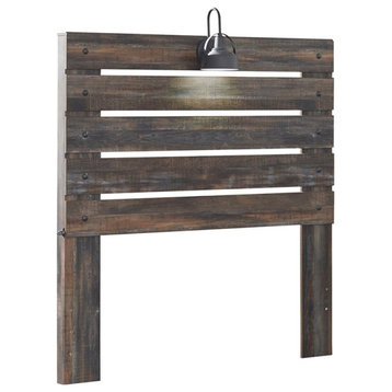 Bowery Hill Full Slat Panel Headboard with Sconce