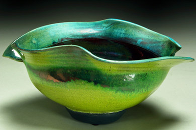 Chartreuse Bowl With Torn Rim by Steven Forbes-deSoule