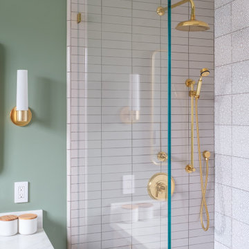 Serene White Tiles Shower