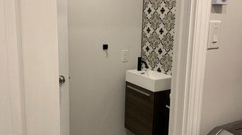 Bathroom with laundry room