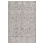 Jaipur Living - Nikki Chu by Jaipur Living Inigo Ikat Taupe/Gray Area Rug 7'10"x10'6" - The Malilla by Nikki Chu showcases a glamorous, eye-catching sheen that boldly complements the globally inspired motifs. The captivating ikat design of the Inigo rug anchors a space with patterned panache, while the neutral colors of gray, ivory, and bronze offers a grounding tone to any style decor. This power-loomed rug features metallic polyester fibers blended with stain-resistant polypropylene for a brilliant luster from various perspectives.