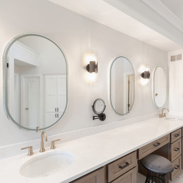 Transitional Primary Bath + Closet Olathe, KS