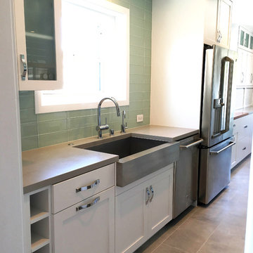 Coastal | Transitional Kitchen - White, Grey, Ice Blue