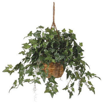 English Ivy Hanging Basket Silk Plant