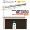 Springblinds SOMFY Motorized 5% Solar Indoor Outdoor Shade, White, 90"x72"