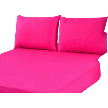 Tache 3-Piece Bed Sheet Set Pink, Fitted Sheet, Cal King