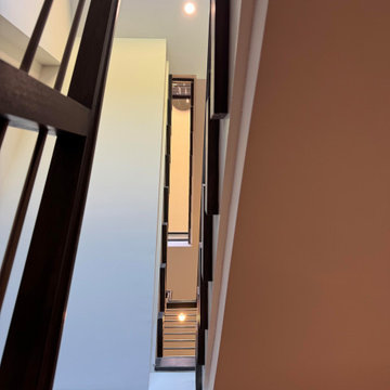 Project #137 | Maple Staircase with Stainless Steel Railing