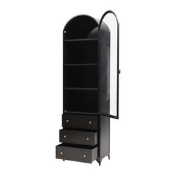 Shadow Box Industrial Metal Arch Display Cabinet - Display And Wall Shelves 