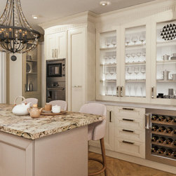 Timeless Traditional European Kitchen - Display And Wall Shelves 