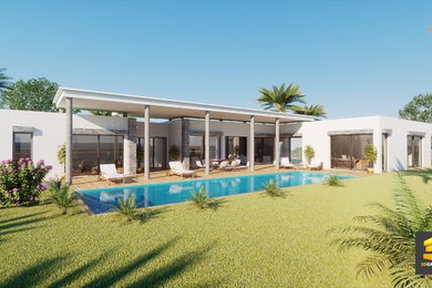 Jean de figue - Perspective 3D extérieure de villas de luxe