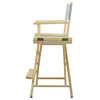 24" Director's Chair With Natural Frame, Gray Canvas