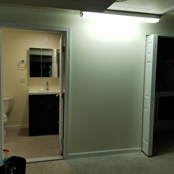 Waltham Basement Bathroom and Laundry area.