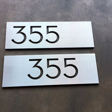 modern house numbers - plaques