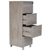 K125 4 Drawers File Cabinet with Lock in Gray