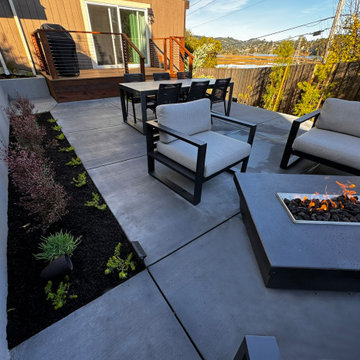Terraced Modern Landscape Transformation - Mill Valley, CA