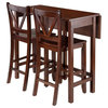 Lynnwood 3-Piece Drop Leaf Table With 2 Counter V-Back Stools