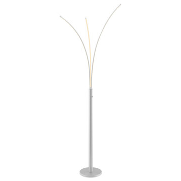 Lite Source LS-83564 Monita 3 Light 81" Tall LED Tree Floor Lamp - Silver