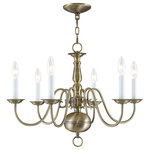 Livex Lighting - Williamsburgh Chandelier, Imperial Bronze and Antique Brass - Simple, yet refined, the traditional, colonial chandelier is a perennial favorite. Part of the Williamsburgh series, this handsome chandelier is a timeless beauty.