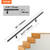 VEVOR 5 ft Wall-Mount Handrail Stair Railing Aluminum Alloy w/ Installation Kit