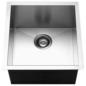 Houzer CTR-1700 Contempo 17" Single Basin Undermount 18-Gauge - Stainless Steel