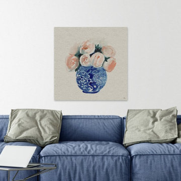 "Pretty in Peach" Painting Print on Wrapped Canvas
