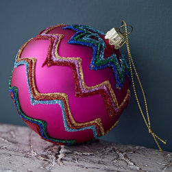Rainbow Chevron Christmas Bauble - Christmas Ornaments