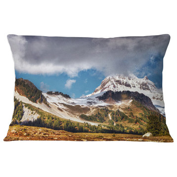 Whistler Mountain British Columbia Throw Pillow, 12"x20"
