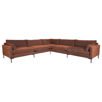 Contemporary 7-Seater Sofa | Zuiver Summer, Red