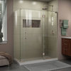 DreamLine 57" to 60"x30 3/8" 34" 72" Hinged Shower Enclosure