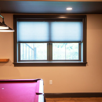 Black and Brown Cozy Basement