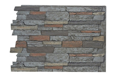 141-36-BRIGHTON FAUX WIDE STACKED STONE WALL PANELS - 36"H