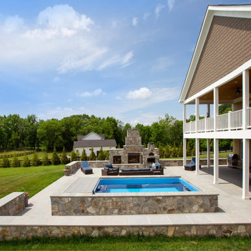 Middleburg, Virginia - Stone Patio with Endless Pool
