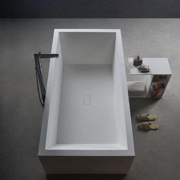 Amazing Solid Surface Bathtubs in white matte finish