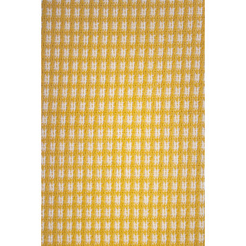 Homespun Fringed 100% Cotton Tablecloth, Gold, 60"x84"