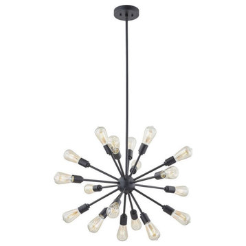 Creative Iron Chandelier in the Shape of 12-arm Satellite for Dining Room, 20 Lights