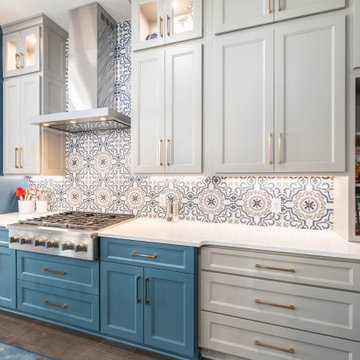 Colorful Oasis: A Dream Kitchen with Vibrant Patterns and Personality