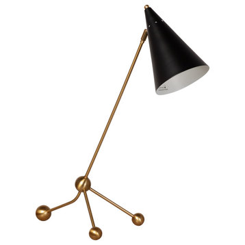 Illuminate Desk Lamp, Brass/Matte Black