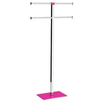 Steel and Resin Pink Towel Holder