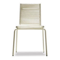 White SIDD Dining Chair by Johannes Foersom for Cane-line - Dining Chairs