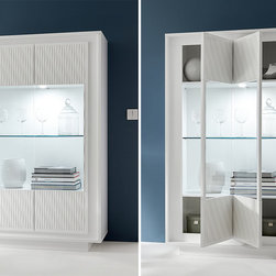 Vitrine Sky Serigraphy Stripes by LC Mobili - $815.00 - China Cabinets And Hutches