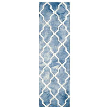 Safavieh Dip Dye Collection DDY540 Rug, Blue/Ivory, 2'3"x6'