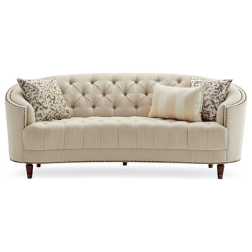 Classic Tufted Curved Back Sofa