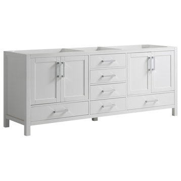 Jacques 80" White Vanity Cabinet Only