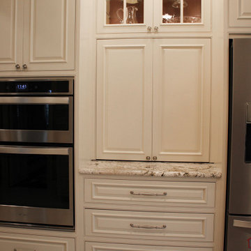 Kitchen Renovation with Baking Cabinet and Snack Bar Alcove