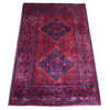 Deep and Saturated Red, Afghan Khamyab Soft Wool Hand Knotted Rug, 2'8"x4'1"