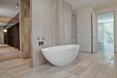 Inspiration for a contemporary bathroom remodel in Dallas