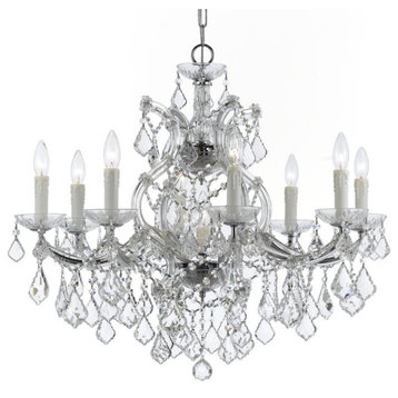 Maria Theresa 9 Light Spectra Crystal Chrome Chandelier