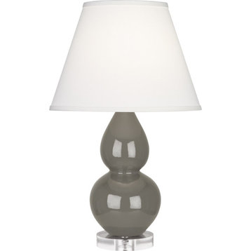 Robert Abbey Small Double Gourd Accent Lamp, Ash/Lucite Base/Pearl - CR13X