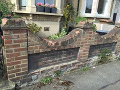 Replacing our garden wall with bike and bin storage and garden planter |  Houzz UK
