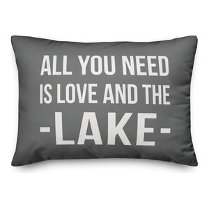 All You Need Is Love And A Porch Outdoor Lumbar Pillow Contemporary Outdoor Cushions And Pillows By Designs Direct